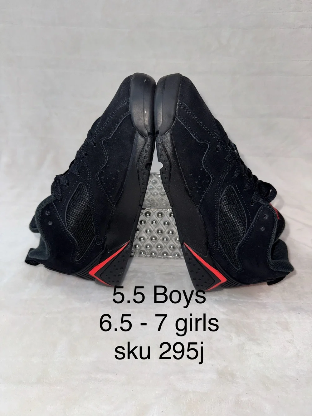 Jordan Kid Jumpman MVP 92 (GS) boy’s 5.5, 7 girls Black Sneakers with Red Flight